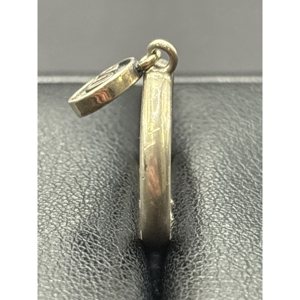 Vintage Sterling Silver Twenty "20" Dangle Charm Ring Size 7.25 H4 - Picture 5 of 11